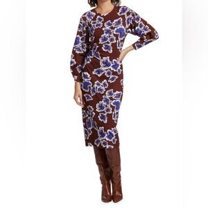 Tanya Taylor Amara Floral Midi Dress